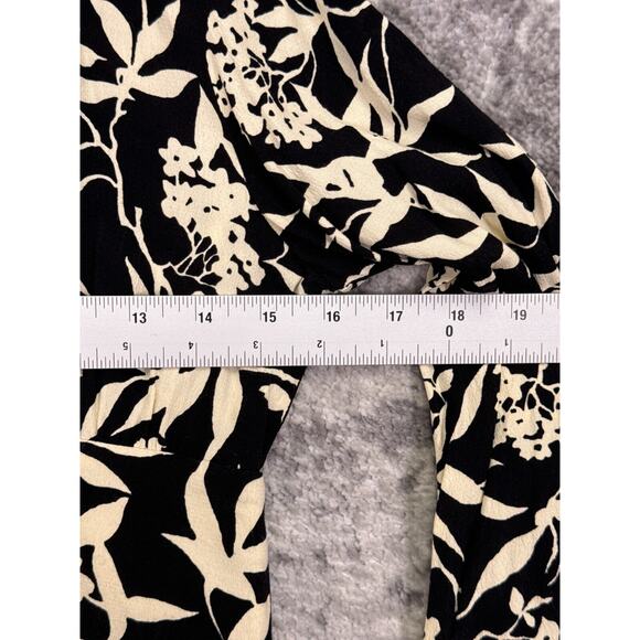 Ba&sh Dress Small Womens Black Floral Shawl Collar Button Down Mini - Picture 4 of 9